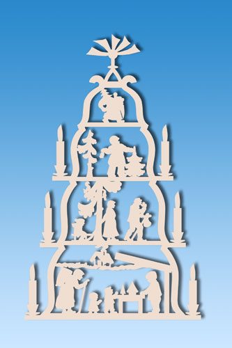 Fensterbild 6 Weihnachtsmarkt